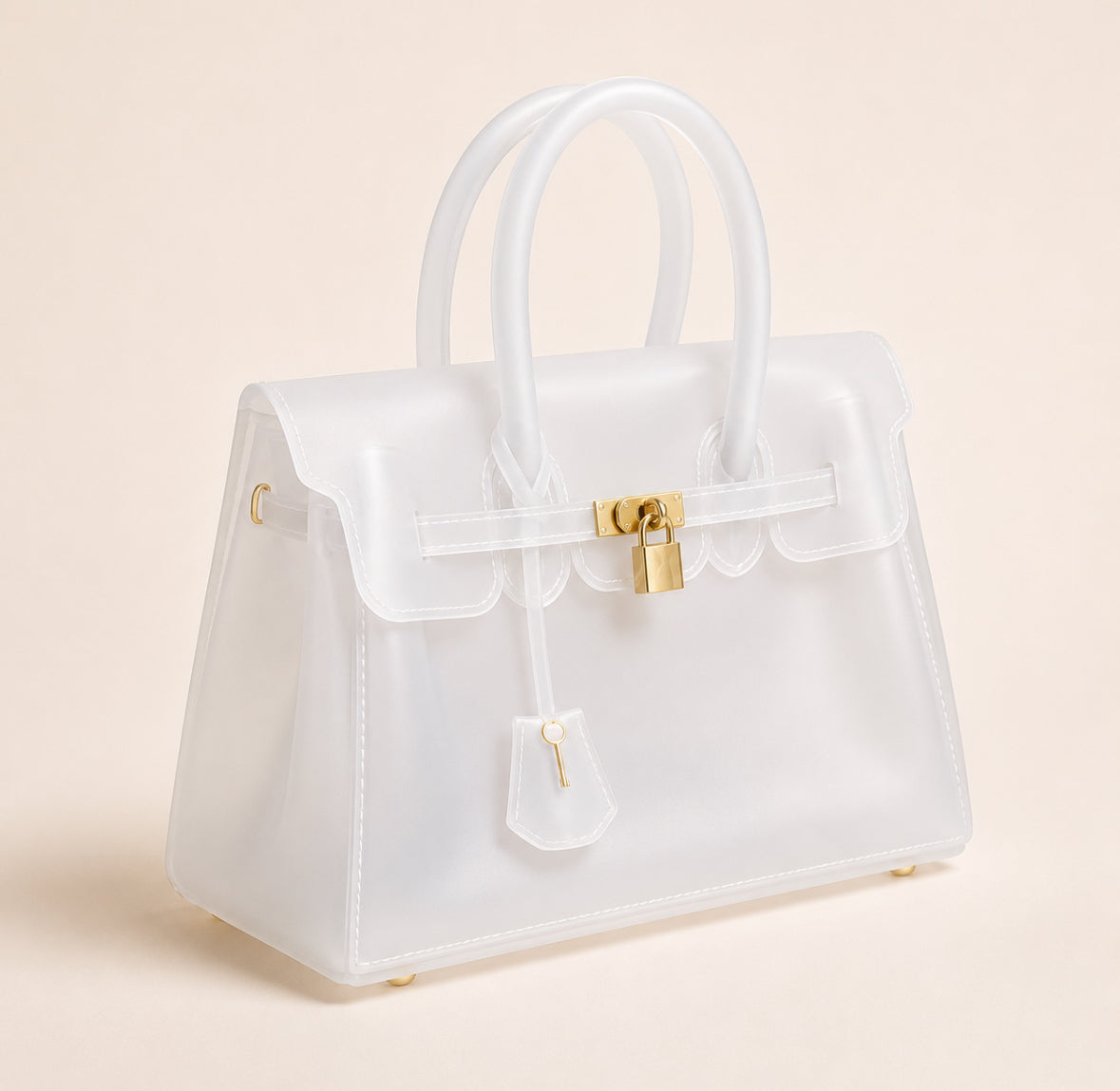 PAALMEA Jelly Bag blanc translucide - sac transparent premium, photo fidèle au produit réel